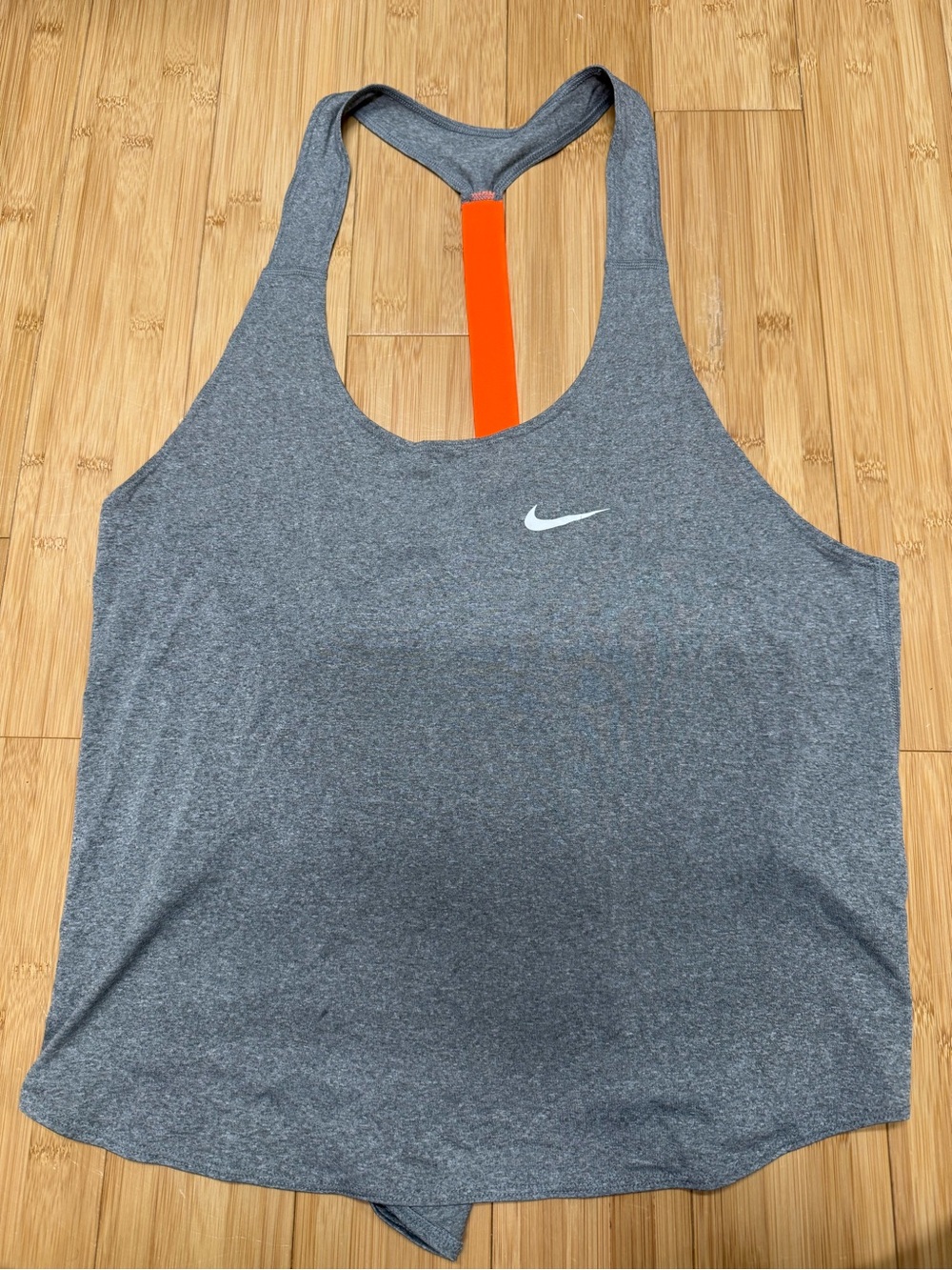 Nike Gray Racerback Tank with Orange Back Strap